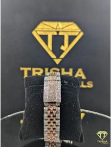 Luxury Two Tone Rose Gold VVS Moissanite Diamond Watch