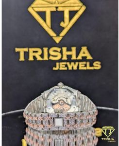 Luxury Rose Gold Octagon Moissanite Diamonds Watch