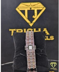 Luxury Rose Gold Octagon Moissanite Diamonds Watch