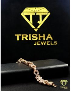 Rose Gold Clover VVS Moissanite Diamond 925 Sterling Silver Bracelet