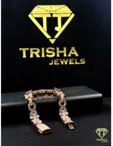 Rose Gold Clover VVS Moissanite Diamond 925 Sterling Silver Bracelet