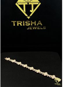 Rose Gold Clover VVS Moissanite Diamond 925 Sterling Silver Bracelet