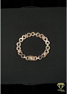 Rose Gold Clover VVS Moissanite Diamond 925 Sterling Silver Bracelet
