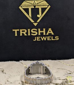 Luxury Square Face Iced Out Diamond Watch