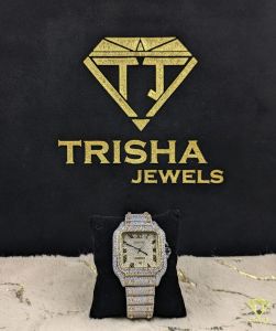 Luxury Square Face Iced Out Diamond Watch