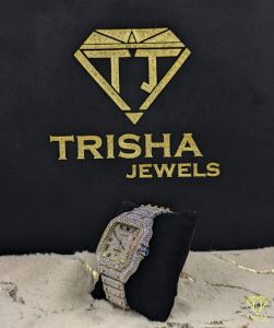 Luxury Square Face Iced Out Diamond Watch