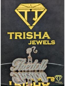 VVS Moissanite Diamonds 925 Sterling Silver Hip Hop Men Iced Out the Doll Name Pendant