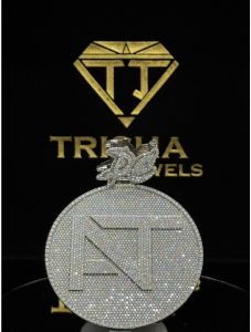 Custom NT Round Fully Iced Out VVS Moissanite Diamond Hip Hop Chain Pendant