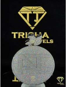 Custom NT Round Fully Iced Out VVS Moissanite Diamond Hip Hop Chain Pendant