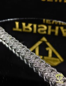 925 Sterling Silver Moissanite Diamond Iced Out Custom Clasp Hip Hop Cuban Link Bracelet