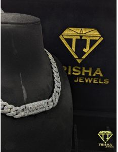 925 Sterling Silver VVS Moissanite Diamond Cut Miami Cuban Link Chain