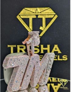 925 Sterling Silver Hand Bail 7M Chris Moissanite Diamond Iced Out Pendant