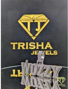 925 Sterling Silver Personalized Wozzy Name VVS Moissanite Hip Hop Luxury Jewelry Pendant