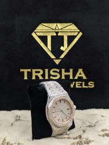 Premium Hip Hop Iced out VVS Moissanite Diamond Men Wristwatch