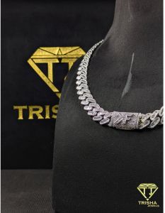 925 Sterling Silver VVS Moissanite Diamond Hip Hop Premium Cuban Link Chain