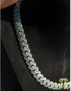 925 Sterling Silver VVS Moissanite Diamond Hip Hop Premium Cuban Link Chain