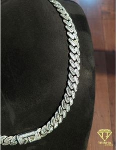 925 Sterling Silver VVS Moissanite Diamond Hip Hop Premium Cuban Link Chain