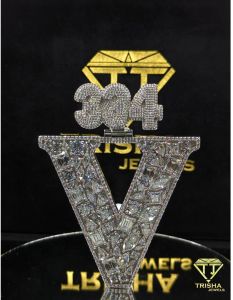 304 Number Charm Moissanite Diamond Iced Out Pendant