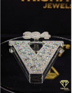 304 Number Charm Moissanite Diamond Iced Out Pendant