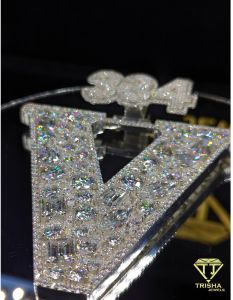 304 Number Charm Moissanite Diamond Iced Out Pendant