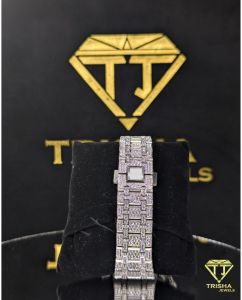 Premium Black Octagon Moissanite Iced Out Chrono Dial Men Custom Watch