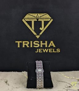 Premium Fully Iced Out Octagon Style Red Arabic Numeral VVS Moissanite Diamond Watch