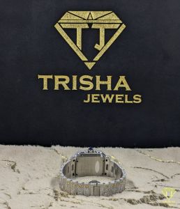 Premium Fully Iced Out Roman Numeral VVS Moissanite Diamond Watch