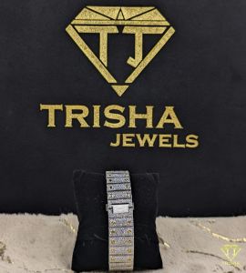 Premium Fully Iced Out Roman Numeral VVS Moissanite Diamond Watch