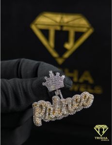 925 Sterling Silver Prince VVS Moissanite Diamond Hip Hop Statement Jewelry Pendant
