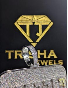 Luxury Custom Nameplate Iced Out VVS Moissanite Diamonds Hip Hop Jewelry Statement Pendant
