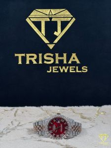 Red Dial VVS Moissanite Diamond Luxury Watch
