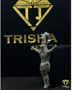 Jesus Hip Hop Iced Out VVS Moissanite Diamond 925 Sterling Silver Men Pendant