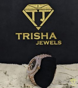 Luxury Rose Gold Skeleton Dial Fully Iced Out VVS Moissanite Diamond Hip Hop Watch