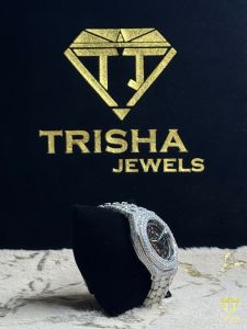 Luxury Skeleton Dial Moissanite Diamond Wrist Watch