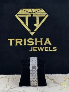 Luxury Skeleton Dial Moissanite Diamond Wrist Watch
