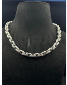 VVS Moissanite Diamond Iced Out Marina 925 Sterling Silver Chain