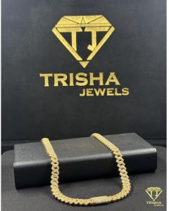 Solid 925 Sterling Silver VVS Moissanite Diamond Cuban Chain