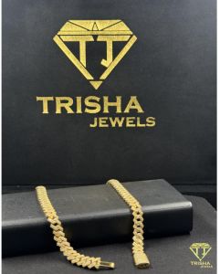 Solid 925 Sterling Silver VVS Moissanite Diamond Cuban Chain