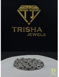 VVS Moissanite Diamond Iced Out Marina 925 Sterling Silver Chain
