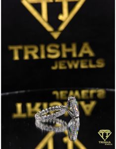 925 Sterling Silver VVS Moissanite Diamond Elegant Bridal Ring