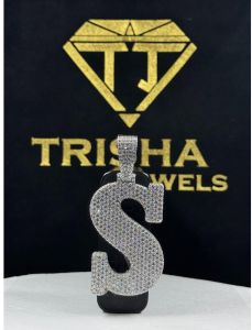 925 Sterling Silver Letter S Moissanite Diamond Bling Hip Hop Iced Out Jewelry Pendant