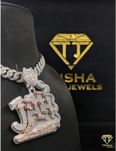 925 Sterling Silver VVS Moissanite Diamond Iced Out Pendant