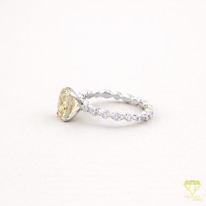 925 Sterling Silver VVS Moissanite Diamond Vintage Style Radiant Cut Ring