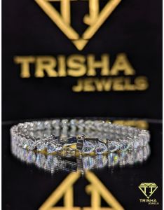 925 Sterling Silver VVS Moissanite Diamond Hip Hop Iced Out Tennis Bracelet