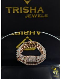 925 Sterling Silver VVS Moissanite Diamond Hip Hop Cuban Bracelet
