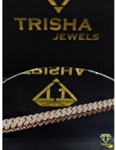 925 Sterling Silver VVS Moissanite Diamond Hip Hop Cuban Bracelet