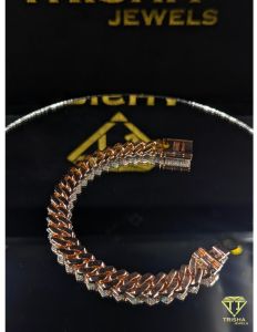 925 Sterling Silver VVS Moissanite Diamond Hip Hop Cuban Bracelet