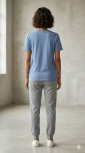 Ladies Sky Blue Cotton T Shirt