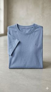 Ladies Sky Blue Cotton T Shirt