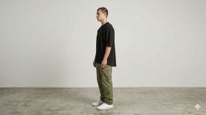 Mens Black Oversized Cotton T Shirt